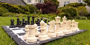 Outdoor Chess at Lake District Castle Inn in Bassenthwaite, Lake District