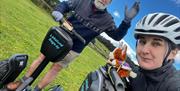 Visitors enjoying an experience with Lakeland Segway in Cartmel, Lake District