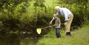 Family Fishing at Limefitt Holiday Park in Troutbeck, Lake District