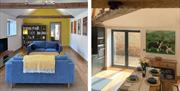 Lounge and dining areas at The Barn at Linden Farm House in Langwathby, Cumbria