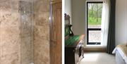 Ensuite shower room at The Barn at Linden Farm House in Langwathby, Cumbria