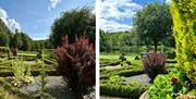 Manicured garden at The Cottage at Linden Farm House in Langwathby, Cumbria