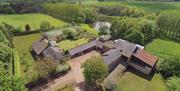Aerial view of The Cottage at Linden Farm House in Langwathby, Cumbria
