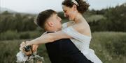 Bridal Couple Wedding Photos at Low Wood Bay Resort & Spa in Windermere, Lake District