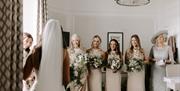 Bride and Bridesmaids at Low Wood Bay Resort & Spa in Windermere, Lake District