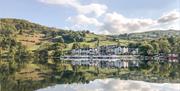 Exterior of Low Wood Bay Resort & Spa seen from Windermere, Lake District