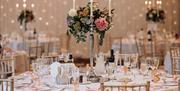 Wedding Breakfast Table Setting at Low Wood Bay Resort & Spa in Windermere, Lake District