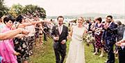 Bride and Groom at a Wedding at Low Wood Bay Resort & Spa in Windermere, Lake District