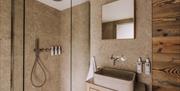 Bathroom with shower in The Lion at Meadow Brow Estate in Grasmere, Lake District
