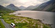 A Mountain Goat Tours Minibus Lakeside in the Lake District, Cumbria