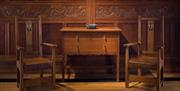 Pair of Armchairs by MH Baillie-Scott at Blackwell, the Arts & Crafts House, Bowness-on-Windermere, Lake District.