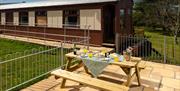 Maid of Kent outdoor seating area at Ravenglass & Eskdale Railway, Lake District