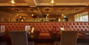 Dining room seating at The Wilding Hotel in Brough, Cumbria
