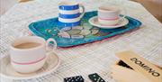 Tea and games at Retro Caravan in Manesty, Lake District