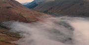 Mist rolling in at The Yan in Grasmere, Lake District