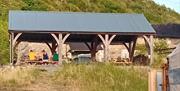 Covered Picnic Area at Moss Howe Farm Campsite in Witherslack, Lake District
