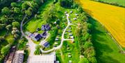Aerial View of Moss Howe Farm Campsite in Witherslack, Lake District