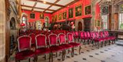 Theatre Style Seating in the Great Hall at Muncaster Castle & Gardens in Ravenglass, Cumbria