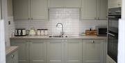 Kitchen in the Turrets Accommodation at The Netherwood Hotel & Spa in Grange-over-Sands, Cumbria