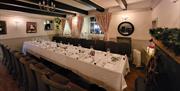 Festive Dining Table at Old Kings Head in Broughton-in-Furness, Cumbria