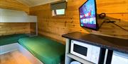 Interior of a Camping Pod at Orchard Hideaways in Penrith, Cumbria