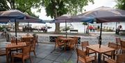 Outside seating area at The Waterhead Inn, Ambleside