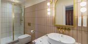 Ensuite bathroom at the Grange Hotel in Grange-over-Sands, Cumbria