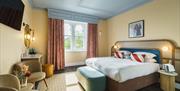 Double bedroomat the Grange Hotel in Grange-over-Sands, Cumbria