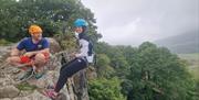 Visitors Abseiling with Path to Adventure in the Lake District, Cumbria