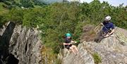 Visitors Abseiling with Path to Adventure in the Lake District, Cumbria