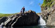 Visitors Extreme Ghyll Scrambling and Canyoning with Path to Adventure in Eskdale, Lake District