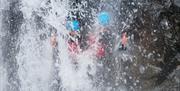 Visitors Extreme Ghyll Scrambling and Canyoning with Path to Adventure in Eskdale, Lake District