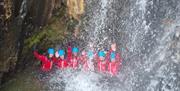 Visitors Extreme Ghyll Scrambling and Canyoning with Path to Adventure in Eskdale, Lake District