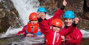 Visitors Family Gorge Walking with Path to Adventure in the Lake District, Cumbria