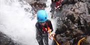 Visitors Family Gorge Walking with Path to Adventure in the Lake District, Cumbria