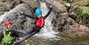 Visitors Family Gorge Walking with Path to Adventure in the Lake District, Cumbria