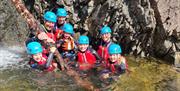 Visitors Family Gorge Walking with Path to Adventure in the Lake District, Cumbria