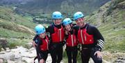 Visitors Family Gorge Walking with Path to Adventure in the Lake District, Cumbria