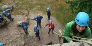 Visitors Rock Climbing with Path to Adventure in the Lake District, Cumbria