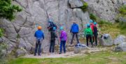 Visitors Rock Climbing with Path to Adventure in the Lake District, Cumbria