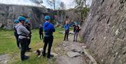 Visitors Rock Climbing with Path to Adventure in the Lake District, Cumbria