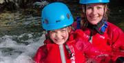 Young Family Ghyll Scrambling in the Lake District with Path to Adventure