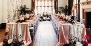 Room Set for a Wedding Reception at Fallbarrow Hall in Bowness-on-Windermere, Lake District - © Camilla Lucinda Photography
