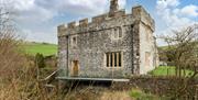 Exterior View of The Pele Tower, Killington Hall near Kirkby Lonsdale, Cumbria