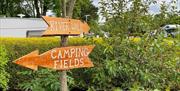 Signage at Pennine View Caravan Park in Kirkby Stephen, Cumbria