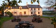 Beer Garden at Pentonbridge Inn in Penton, Cumbria