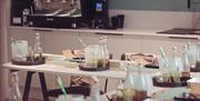 Station Setup at Candle Masterclass Experience at Pure Lakes in Far Sawrey, Lake District