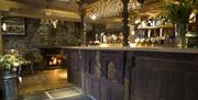 Bar and Bar Seating at The Queens Head in Troutbeck, Lake District