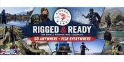 Rigged & Ready logo with images of customers fishing using their products
