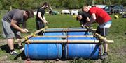 Raft Building with Activities in Lakeland in the Lake District, Cumbria